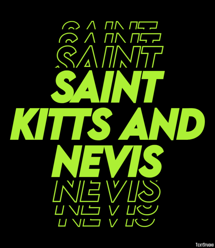 Saint Kitts and Nevis Text effect