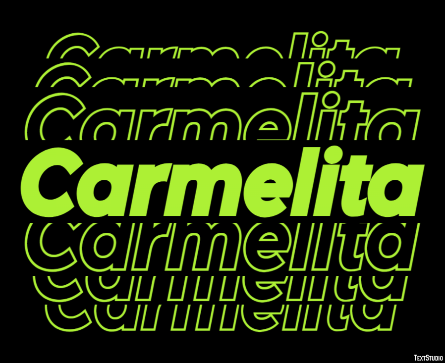 Carmelita Text effect