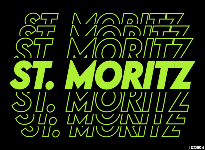 St. Moritz テキスト効果