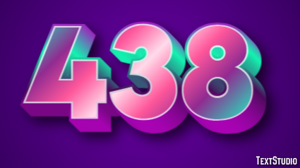 438 Эффект текста