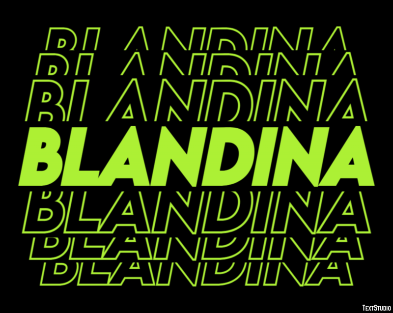 Blandina Effetto testo