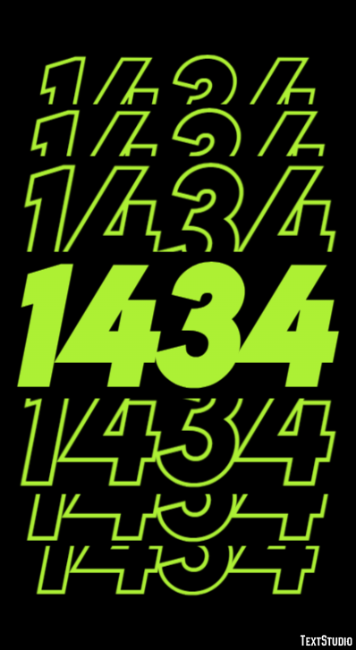 1434 Tekst Effect