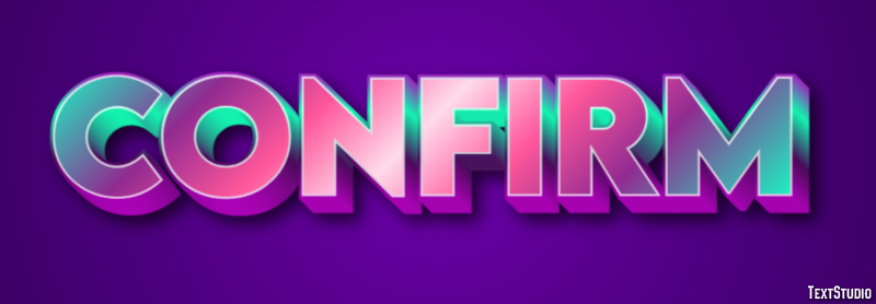 Confirm Text Effect