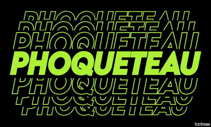 Phoqueteau Texteffekt