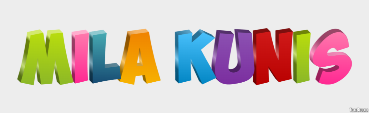 Mila Kunis Text effect