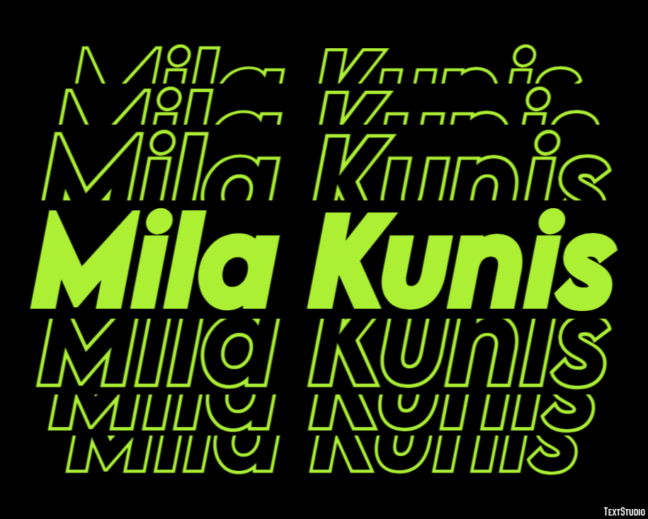 Mila Kunis Text Effect