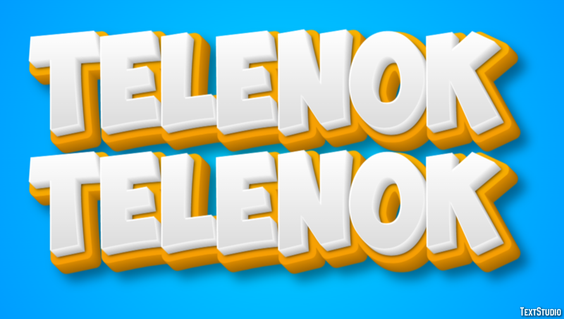 теленок telenok Текстовый эффект