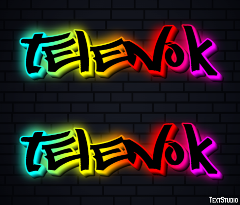 теленок telenok Текстовый эффект