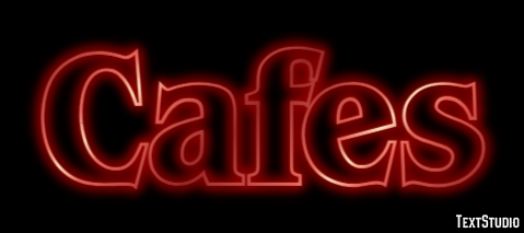 Cafes Tekst Effect