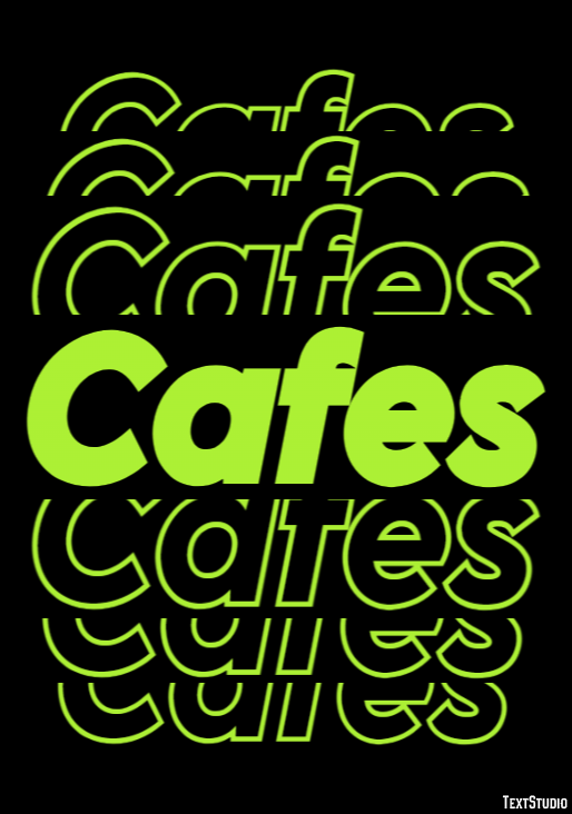 Cafes Tekst Effect