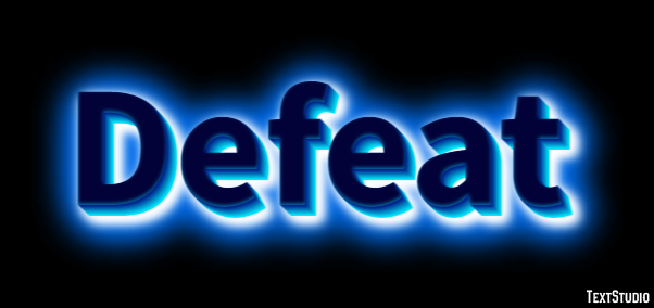 Defeat Tekst Effect