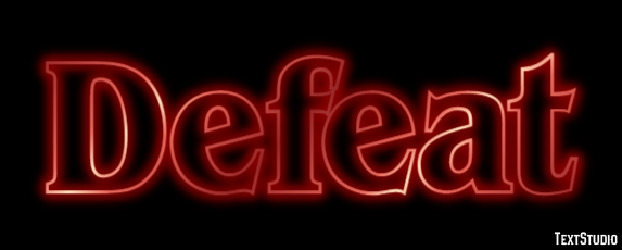 Defeat Text Effect