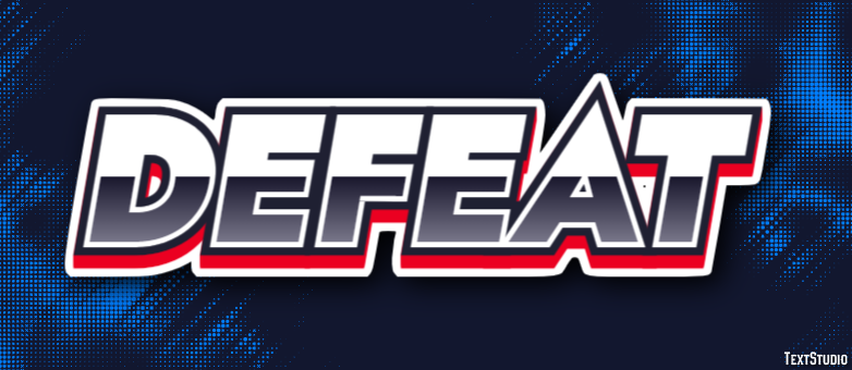 Defeat Tekst Effect