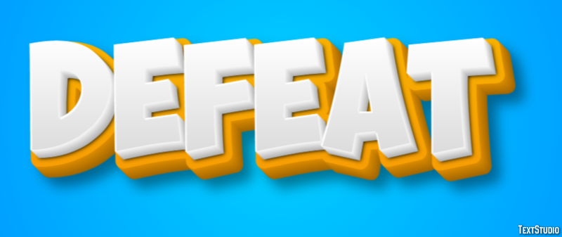 Defeat Tekst Effect