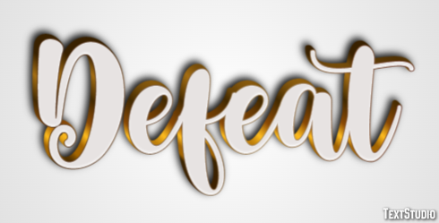 Defeat Text Effect