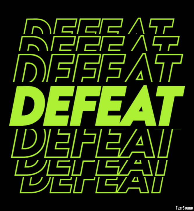 Defeat Text Effect
