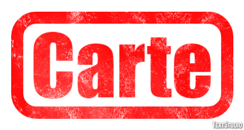 Carte Tekst effect