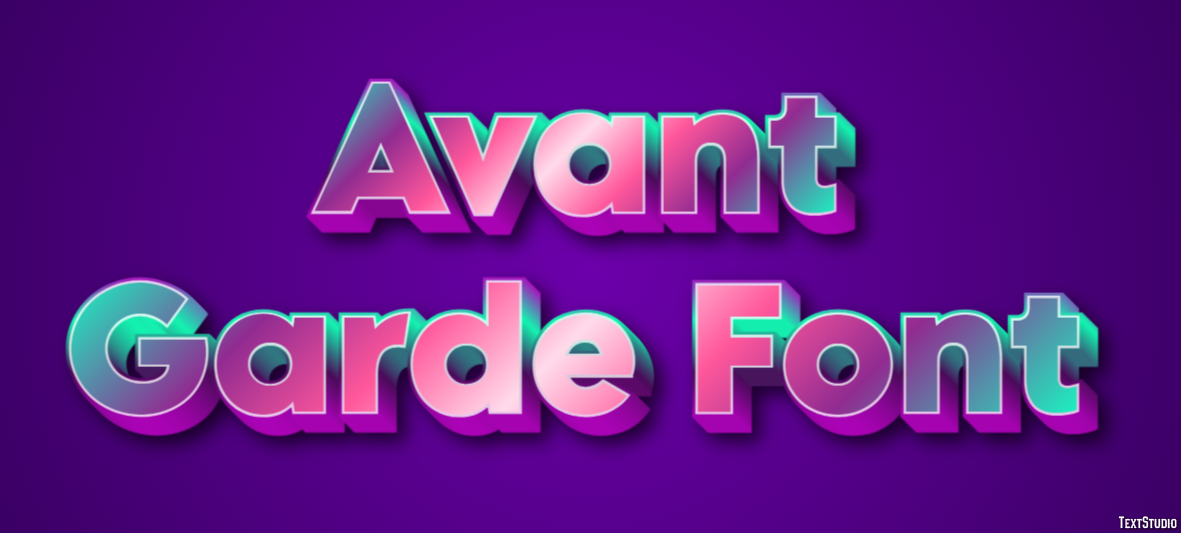 Avant Garde Font Text Effect