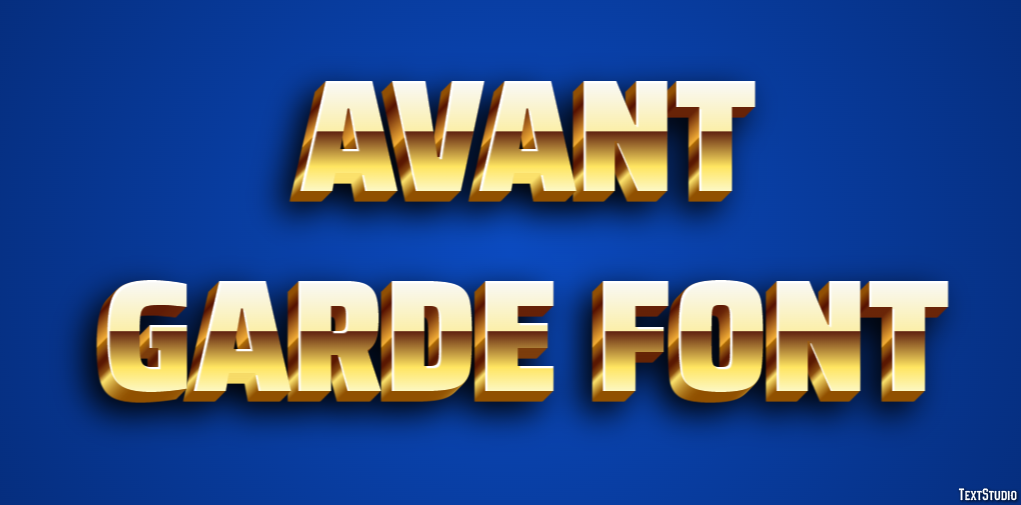 Avant Garde Font Efecto de Texto