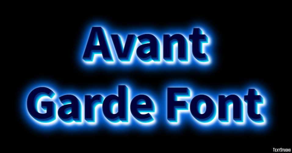 Avant Garde Font Text Effect