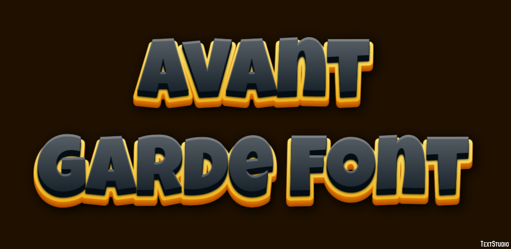 Avant Garde Font Efecto de Texto