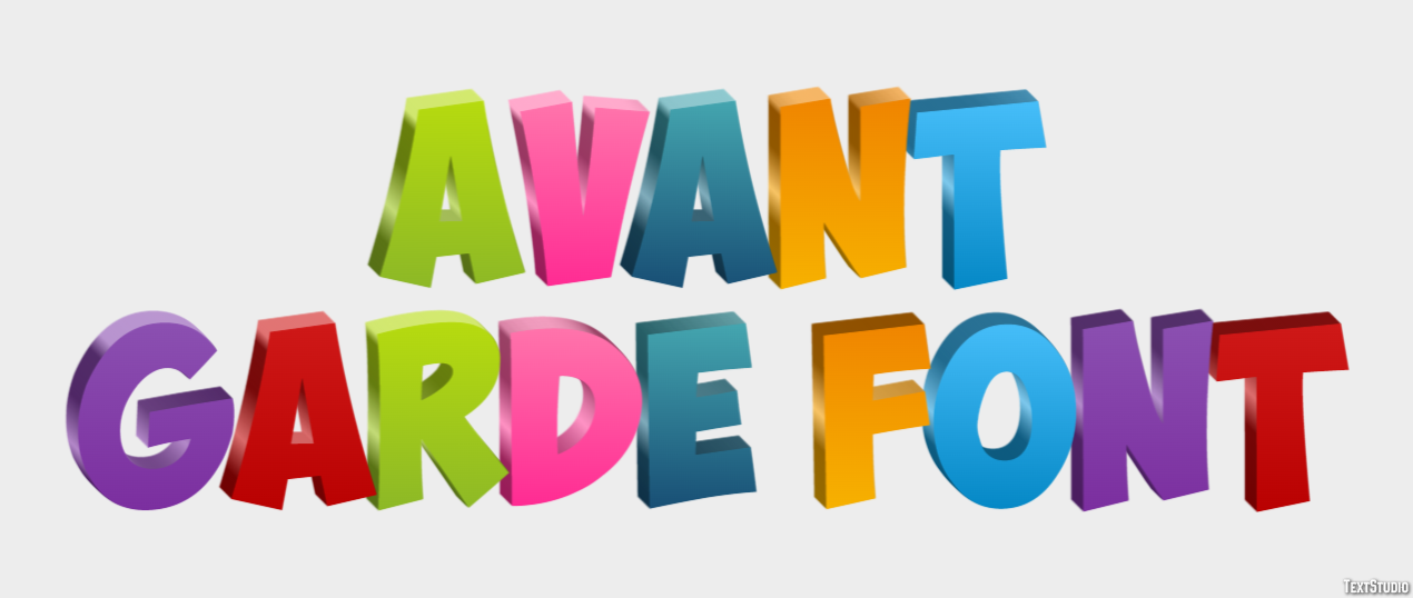 Avant Garde Font Text Effect