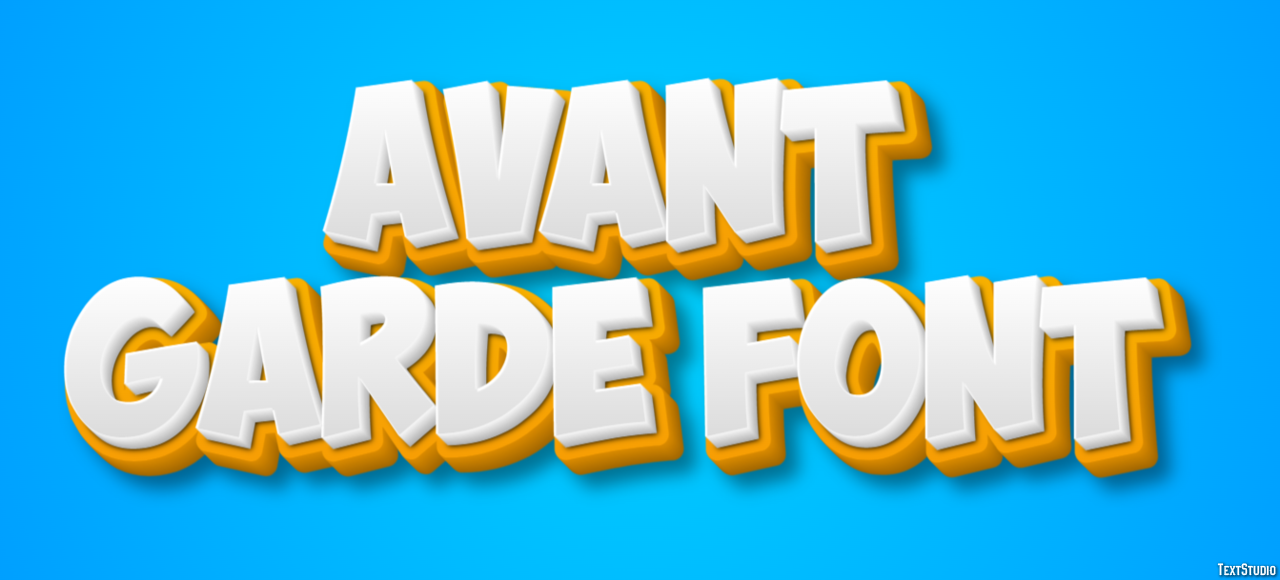 Avant Garde Font Text Effect