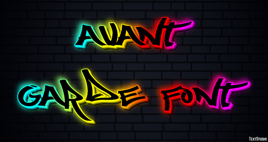 Avant Garde Font Efecto de Texto
