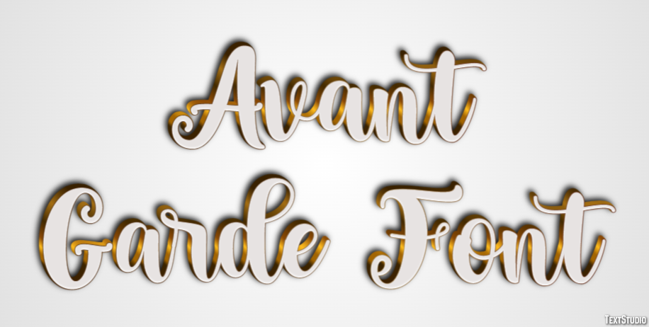 Avant Garde Font Efecto de Texto