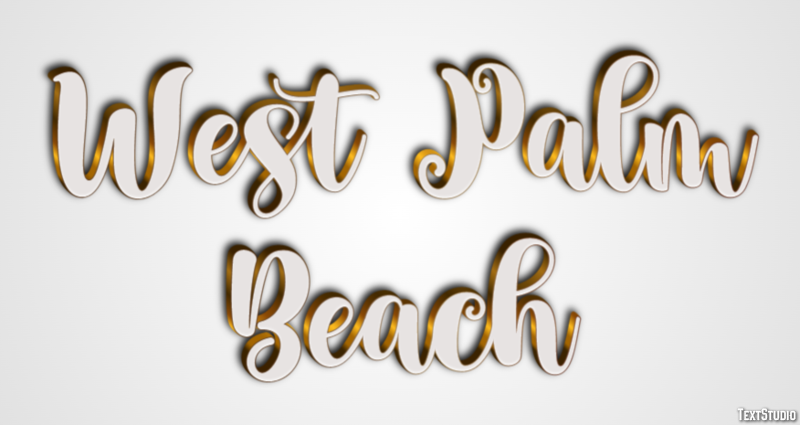 West Palm Beach Efecto de Texto