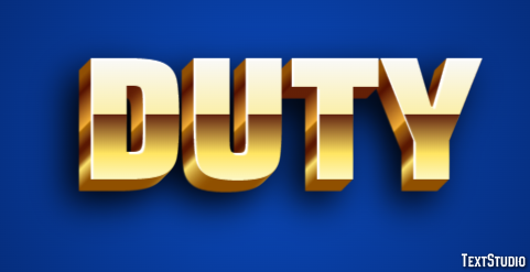 Duty Text effect