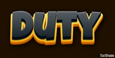 Duty Text Effect