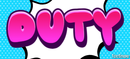 Duty Text effect