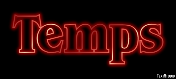 Temps Effet de texte