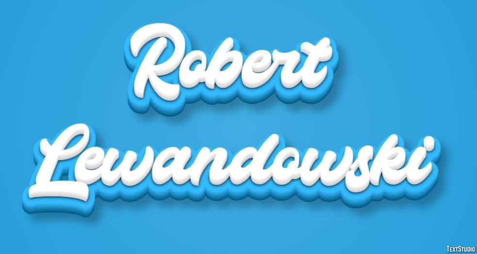 Robert Lewandowski Text effect