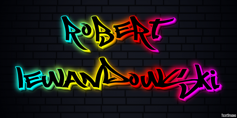 Robert Lewandowski Text effect