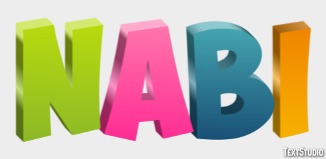 Nabi Efeito de texto
