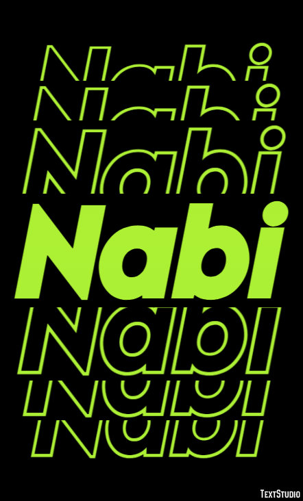 Nabi Efeito de texto