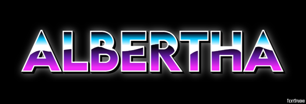 Albertha Efeito de texto