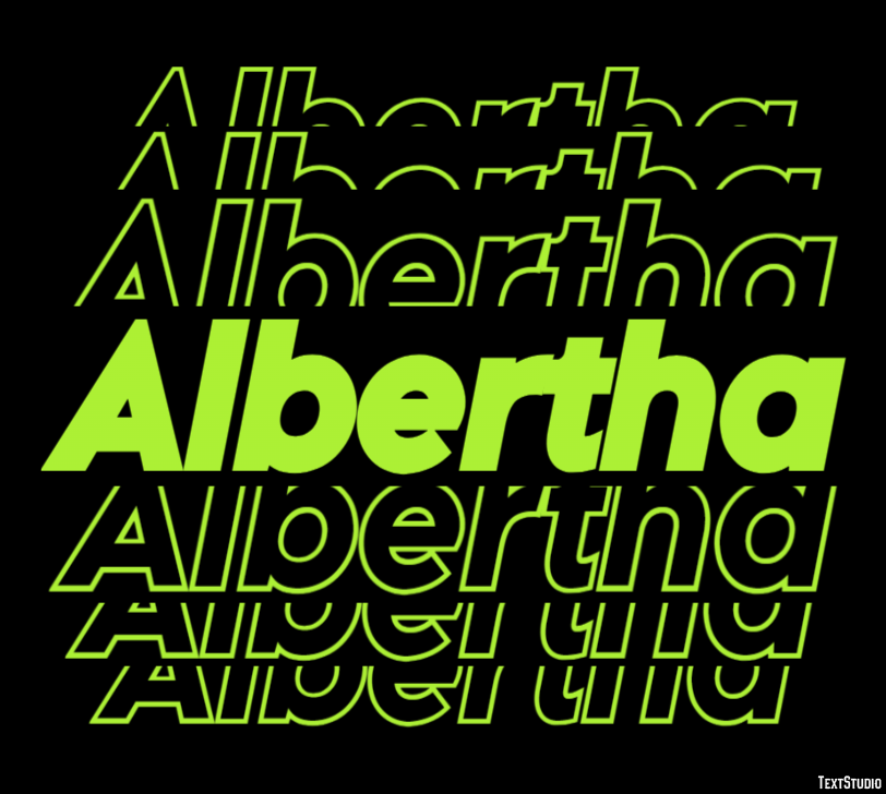 Albertha Efeito de texto