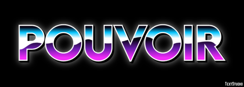 Pouvoir Efeito de texto