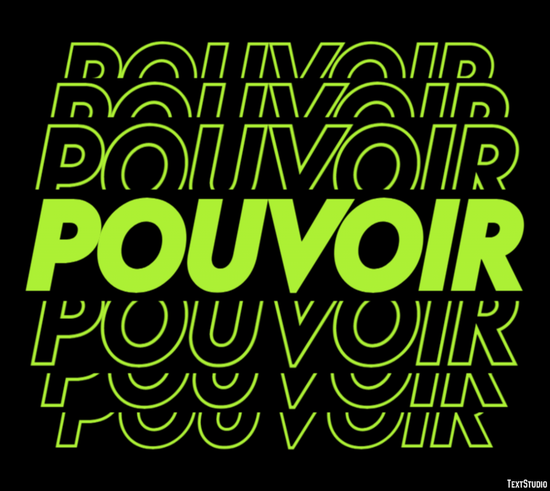Pouvoir Efeito de texto