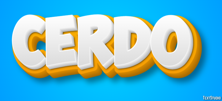 Cerdo Efecto de texto