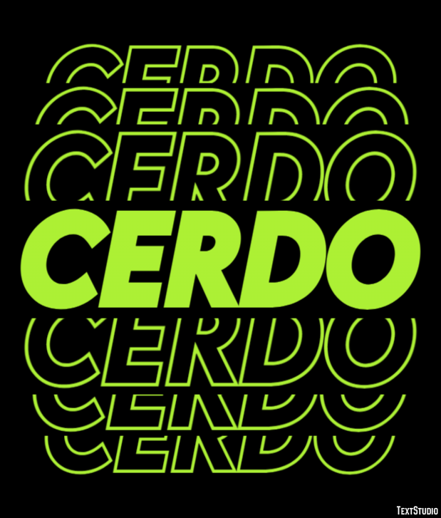 Cerdo Efecto de texto