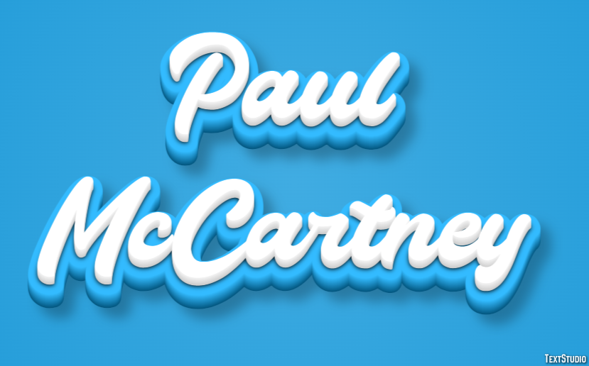 Paul McCartney Efecto de Texto
