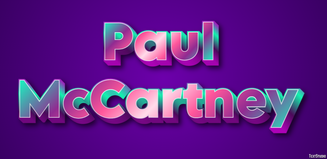 Paul McCartney Efecto de Texto
