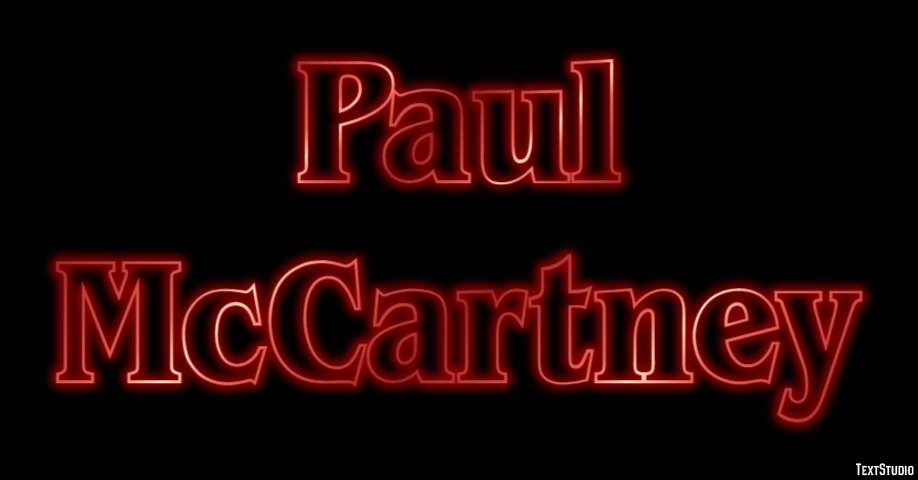 Paul McCartney Efecto de Texto