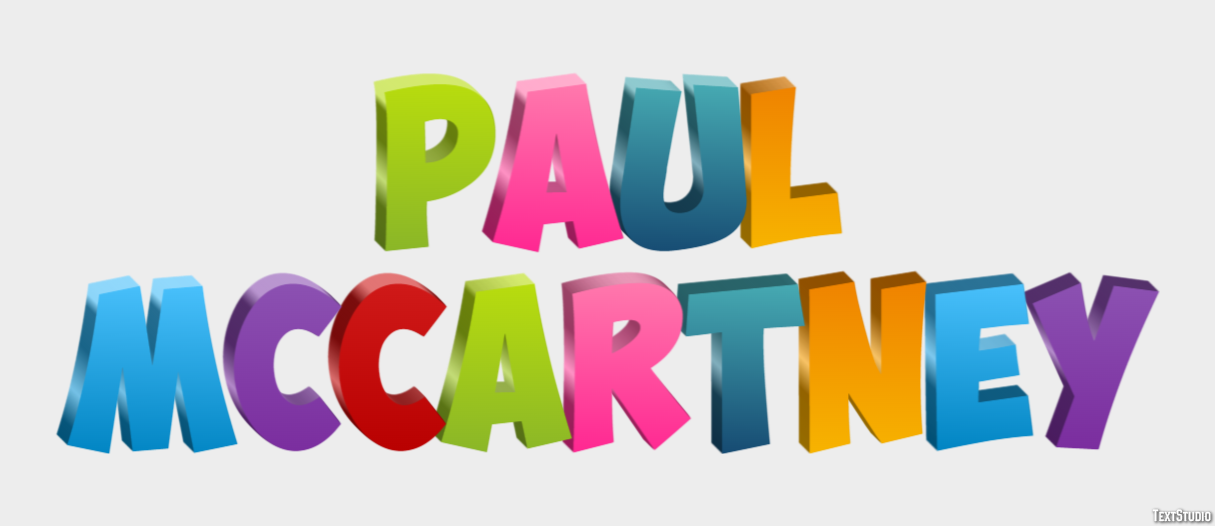 Paul McCartney Efecto de Texto