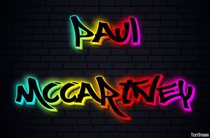 Paul McCartney Text effect