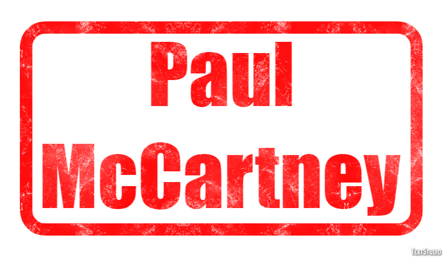 Paul McCartney Efecto de Texto